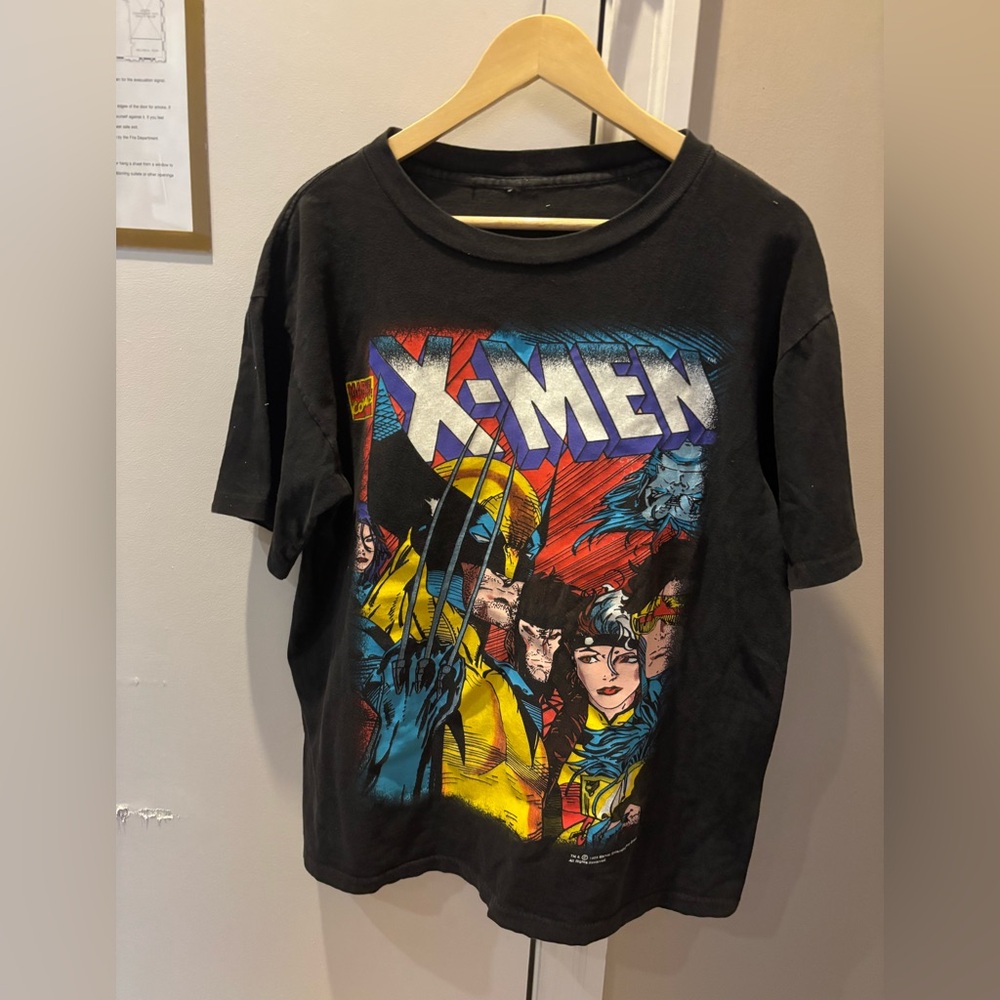 X-Men 1993 Collectible T-Shirt Size XL Marvel Comics Rogue Cyclops Gambit